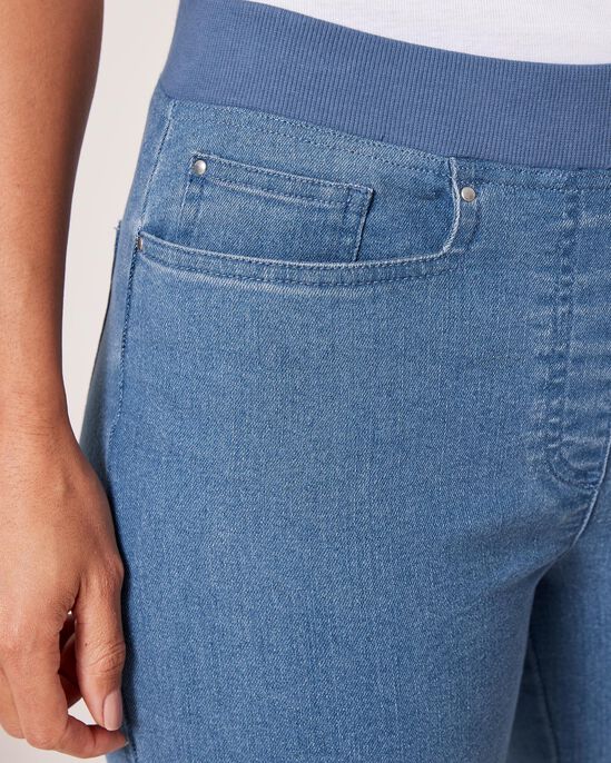 Premium Pull-On Denim Straight-Leg Jeans