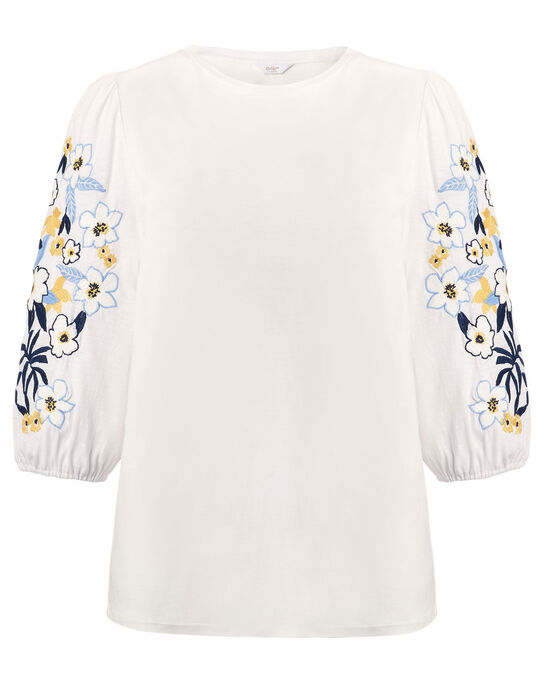 In-Bloom ½ Sleeve Embroidered Jersey Top
