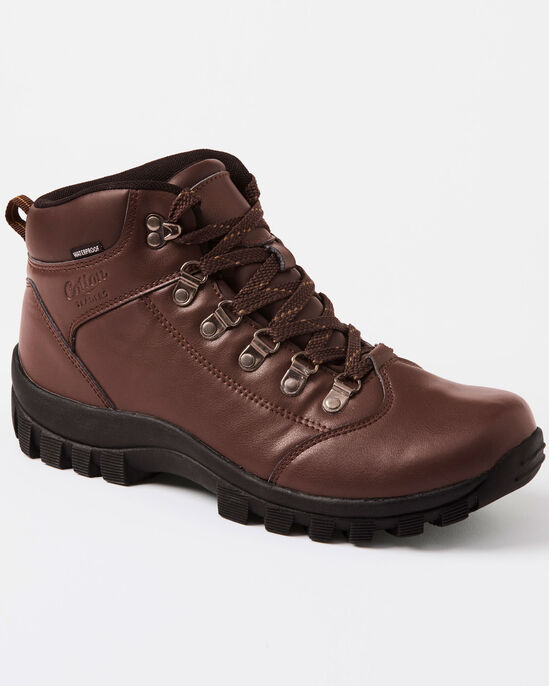 Faux Leather Waterproof Walking Boots