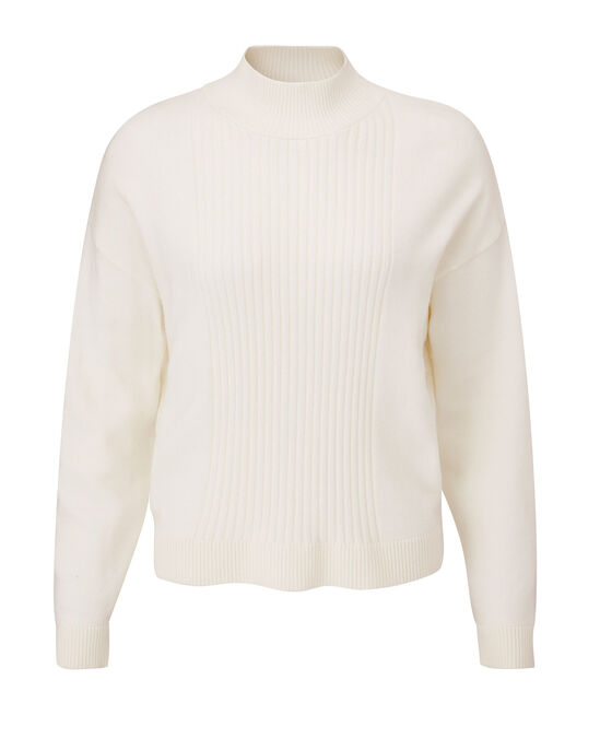 Rib Detail Turtleneck Jumper