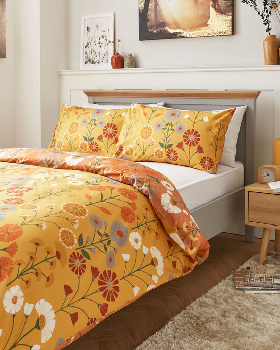 Autumn Flowers Cotton Duvet Set