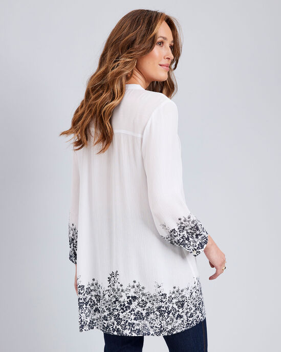 Romantic Printed Crinkle Tunic