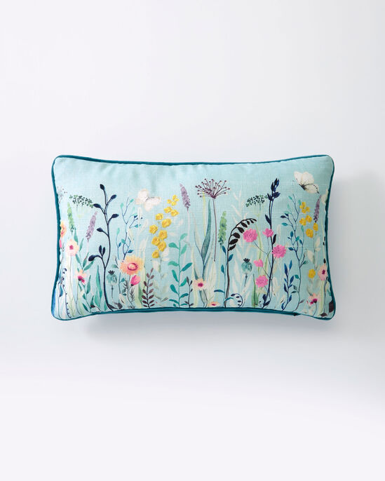 Embroidered Wildflowers Cushion