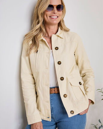 Cotton Cargo Jacket with Pockets
