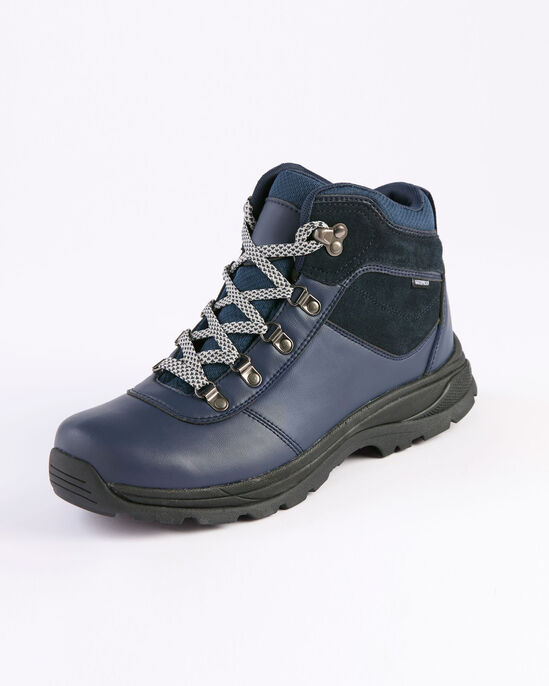 Lightweight Waterproof Suede Detail Walking Boots