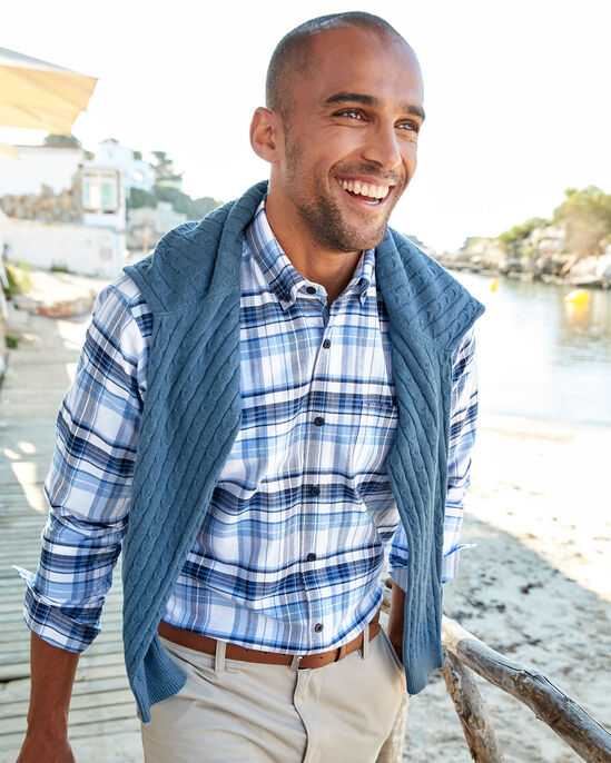 Long Sleeve Patterned Oxford Shirt