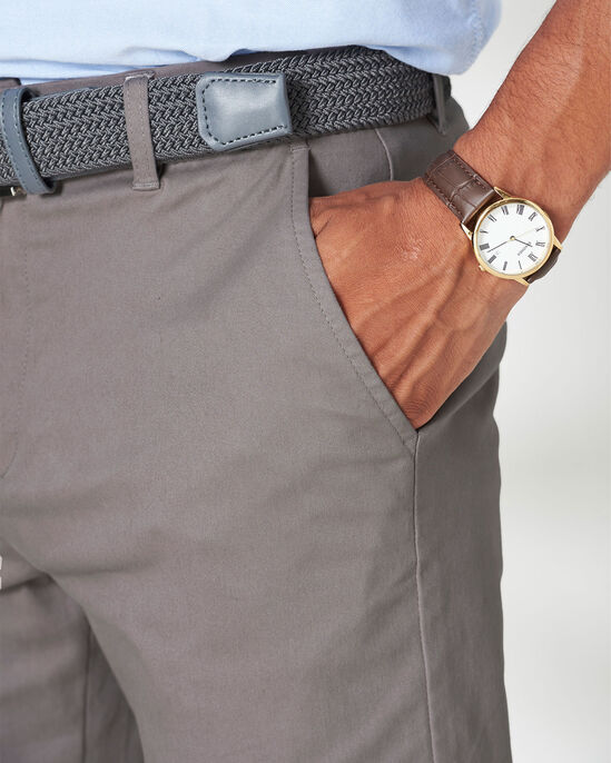 Flat Front Stretch Chino Trousers