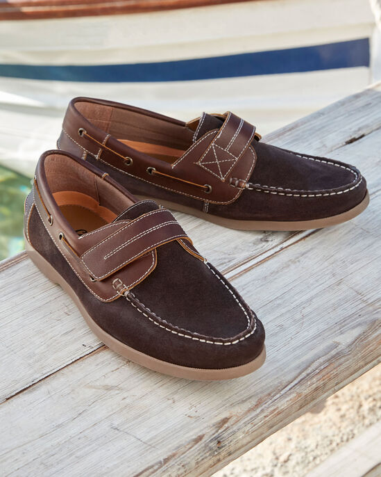 Suede Adjustable Boat Shoes
