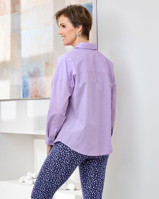 Relaxed Cotton Long Sleeve Shirt