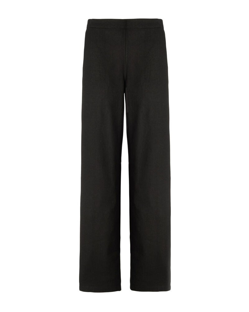 Linen-Blend Straight Leg Trousers at Cotton Traders