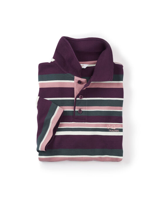 Short Sleeve Stripe Polo