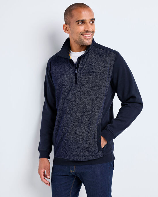 Signature Panelled Half Zip Top