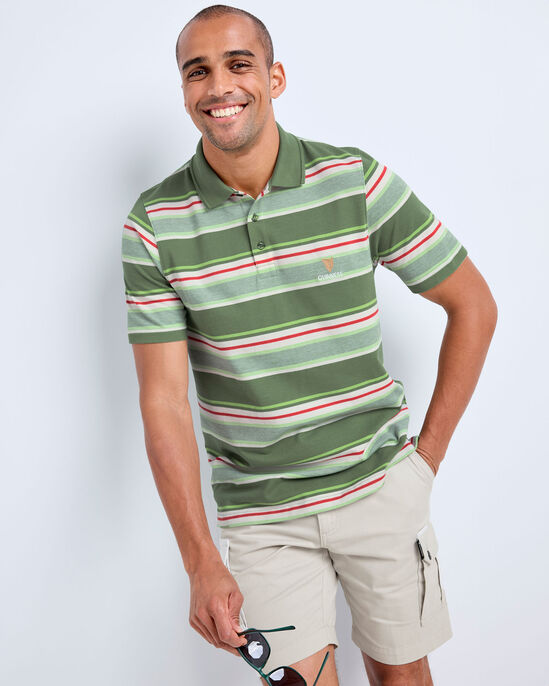 Guinness™ Short Sleeve Birdseye Stripe Polo Shirt