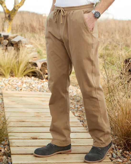 Stretch Twill Pull-On Trousers