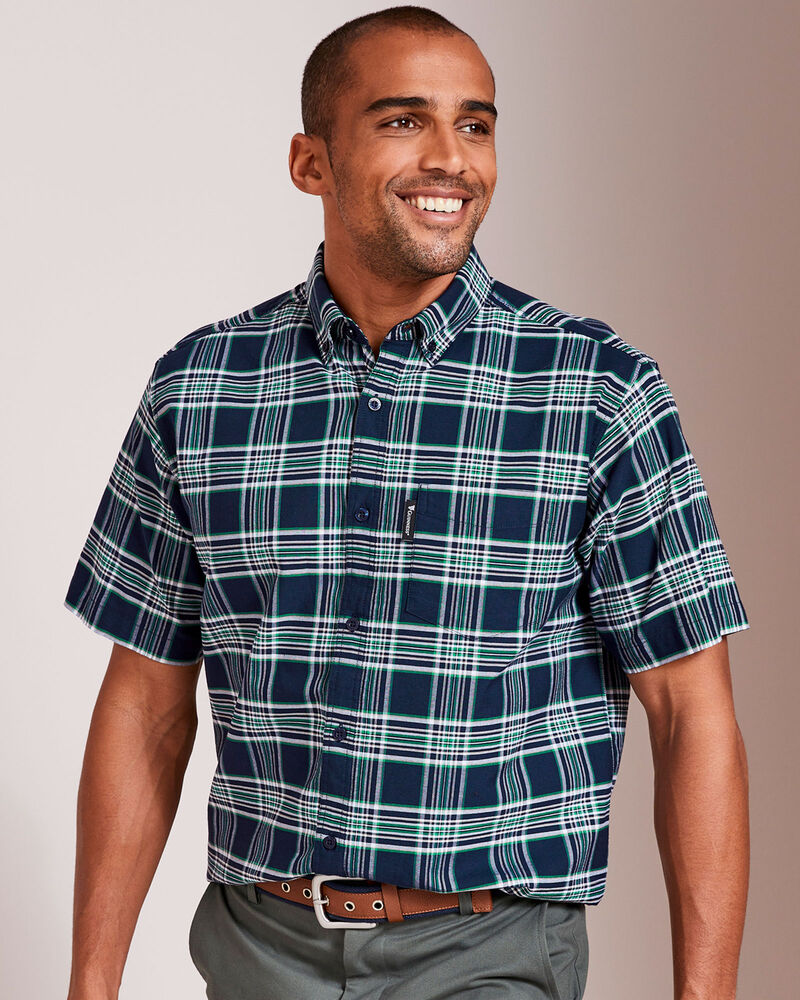 Guinness™ Short Sleeve Oxford Check Shirt at Cotton Traders