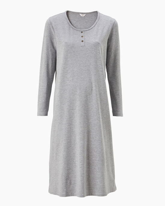 Mock Button Neck Nightdress