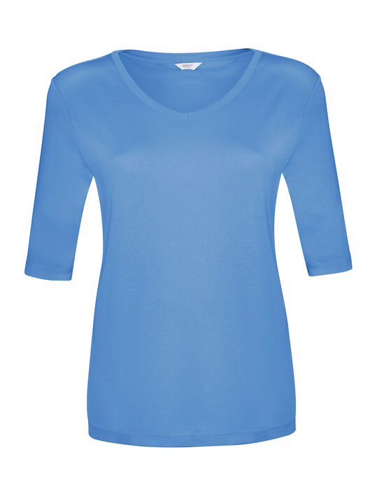 Wrinkle Free Â½ Sleeve V-Neck Jersey T-Shirt