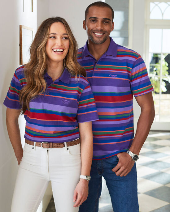 Limited Edition Short Sleeve Stripe Polo Shirt