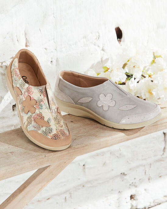 Flexisole Slip-On Flower Detail Shoes