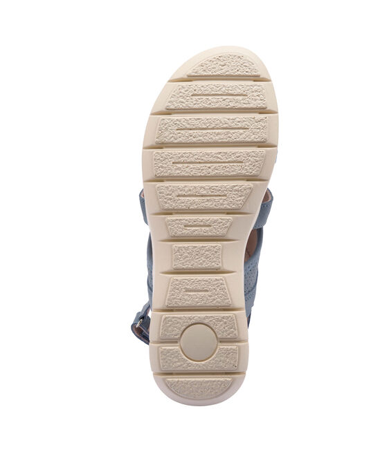Leather Front Zip Sandals