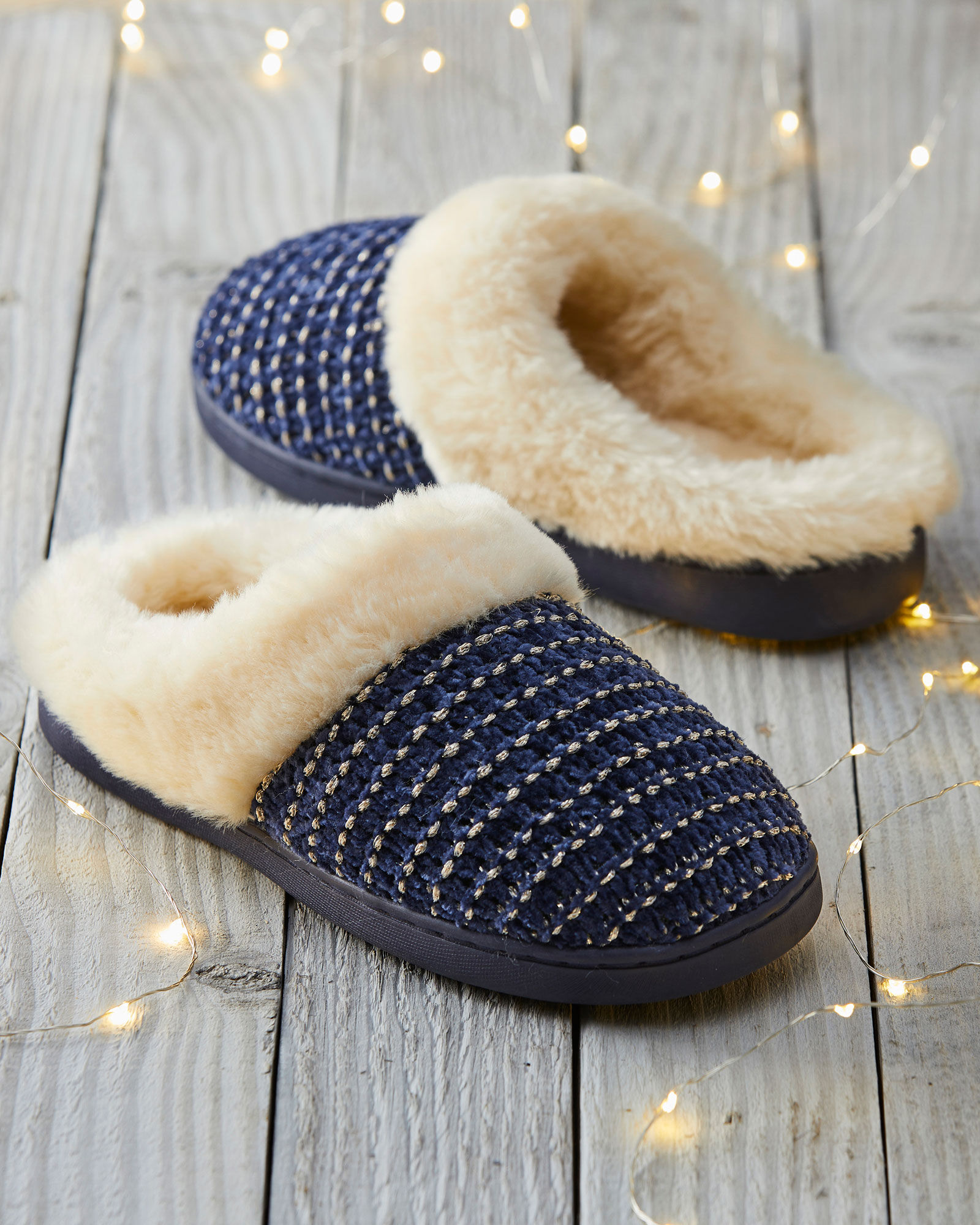 cotton mule slippers