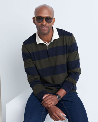 Signature Long Sleeve Hooped Rugby Shirt