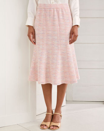 Stretch Jersey Boucle Pull-On Midi Skirt