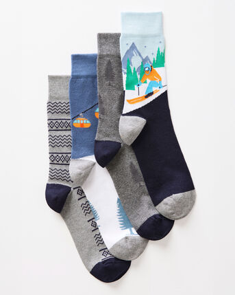 4 Pack Comfort Top Winter Socks