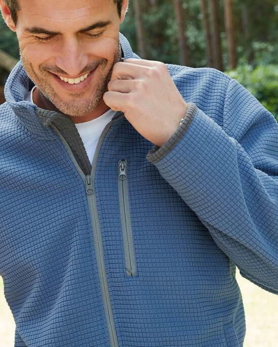 Textured Zip Fleece Jacket