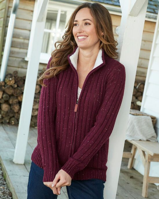 Sherpa Trim Cardigan