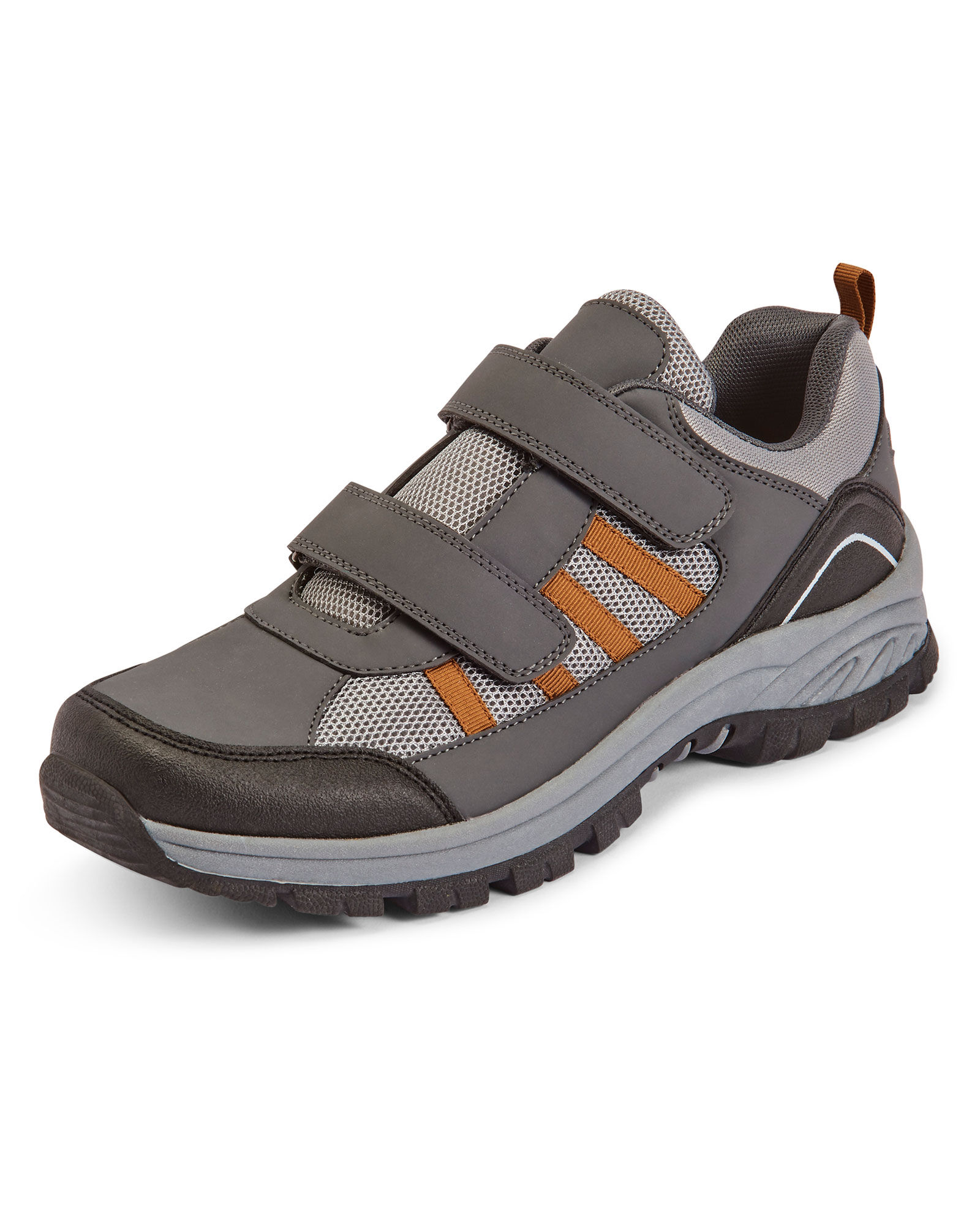 Mens walking shoes velcro fastening top