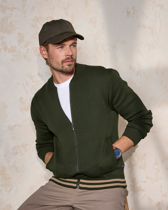Premium Zip-Through Knitted Bomber