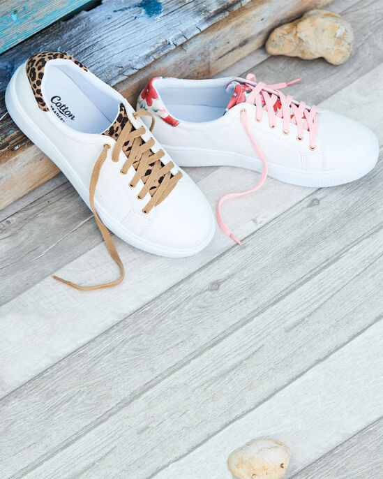 Lace-up Print Detail Trainers