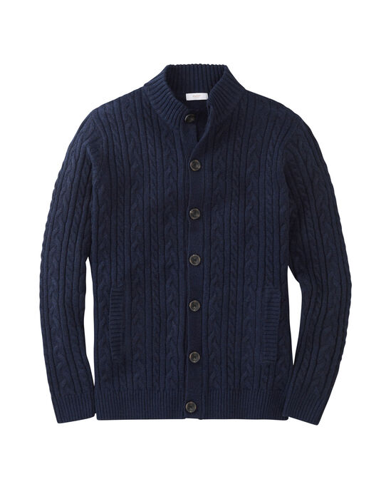 Cable Knit Button Through Cardigan