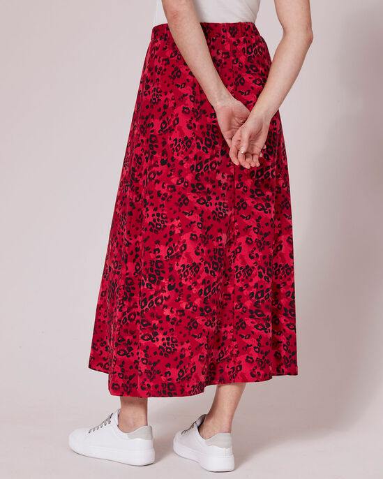 Jersey Pull-On Print Maxi Skirt