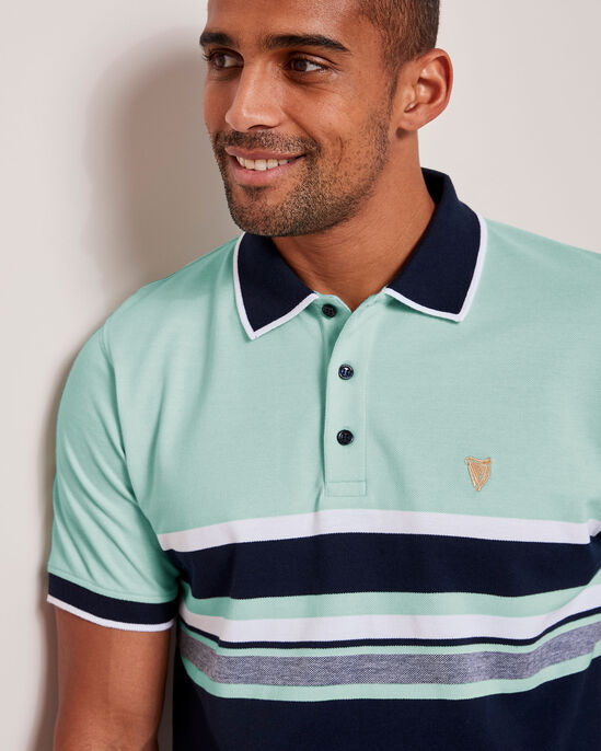 Guinness™ Short Sleeve Chest Stripe Polo Shirt