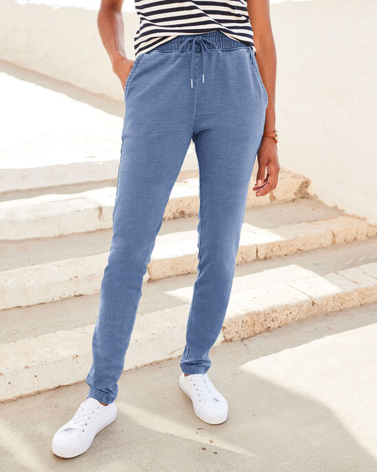 Relaxed Jersey Denim Pull-On Joggers