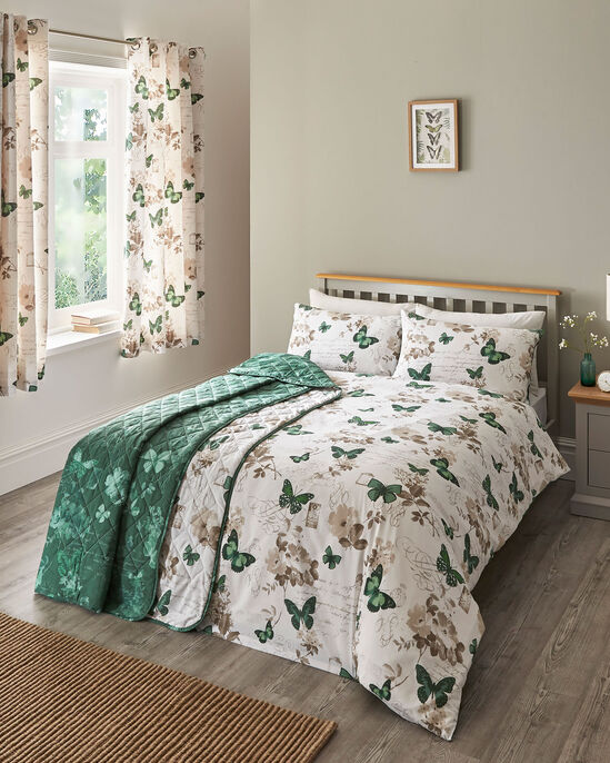 Green Butterfly Bedspread