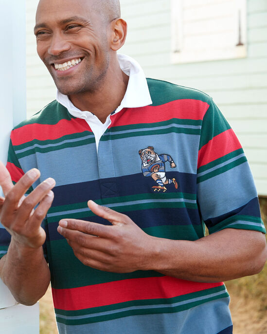 Short Sleeve Stripe Rugby Shirt