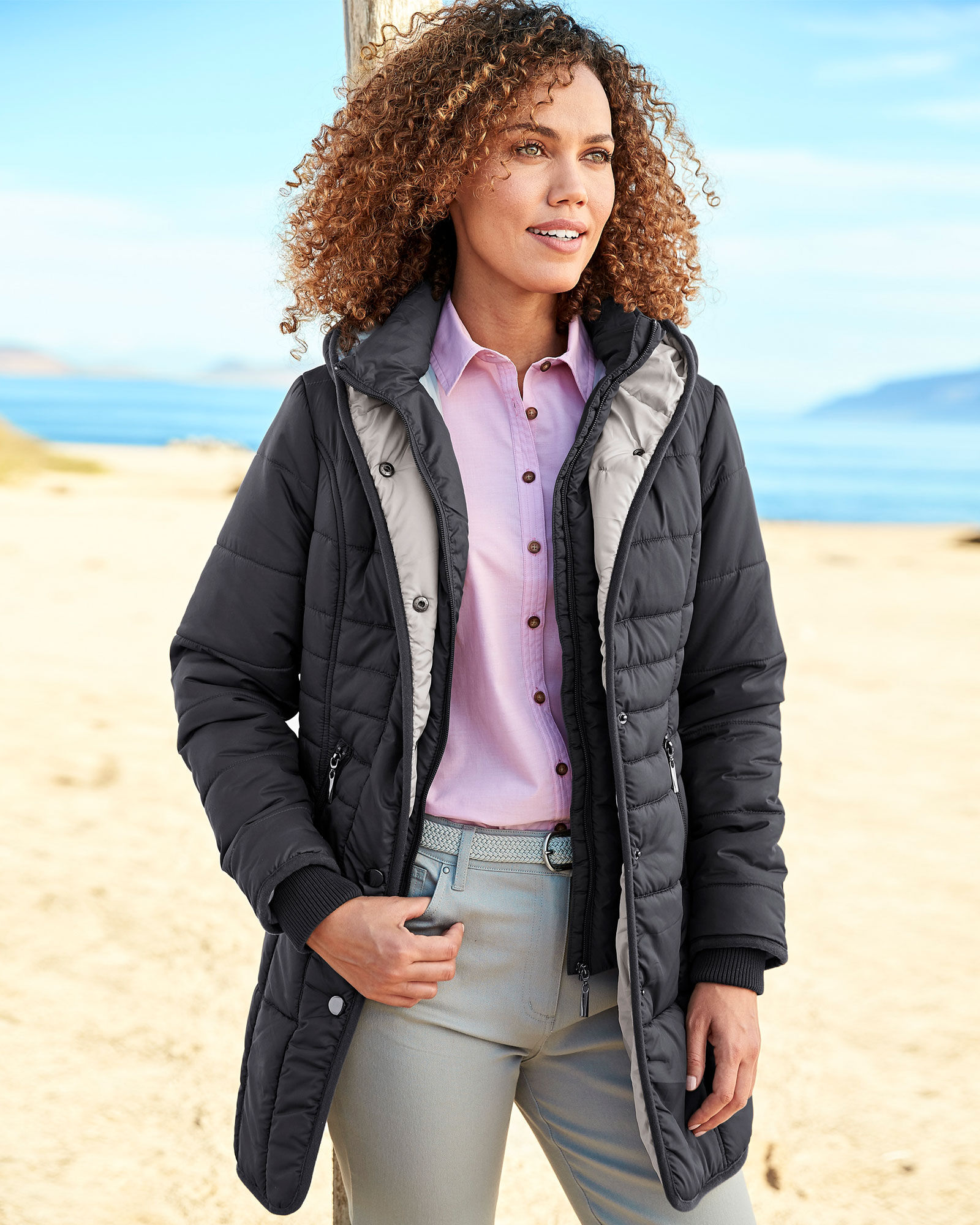 Cotton traders padded coat clearance