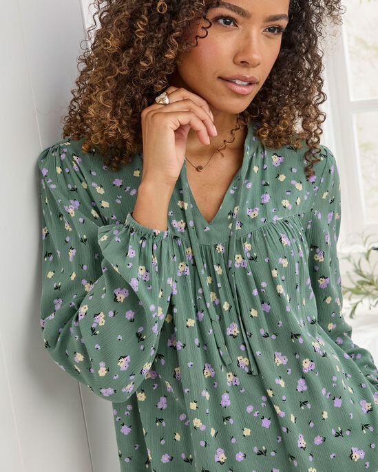 Printed Crinkle Blouse
