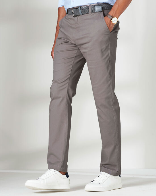 Flat Front Stretch Chino Trousers