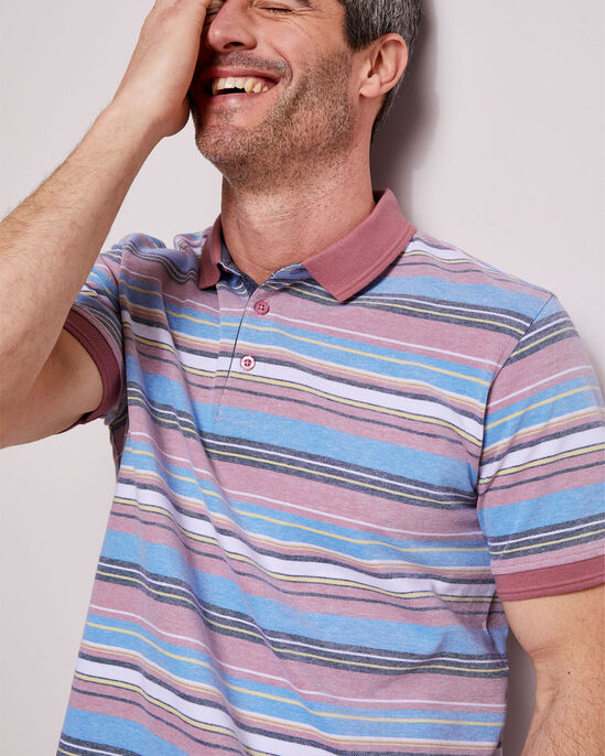 Birdseye Stripe Polo Shirt
