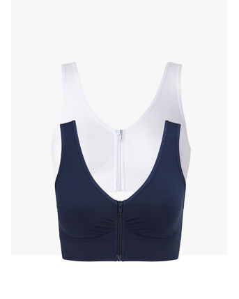 2 Pack Zip-Front Comfort Bras