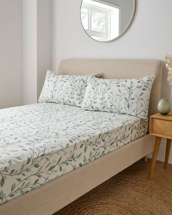 Ornate Leaf Fitted Sheet Set