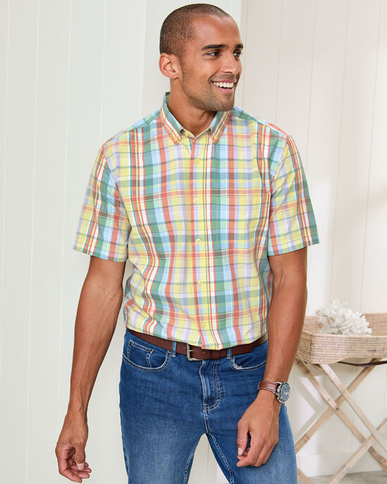 Short Sleeve Casual Check Shirt