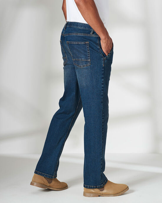 Side Elasticated Straight-Fit Jeans