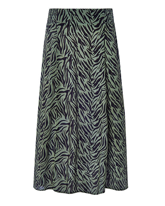 Perfect-Pick Printed Pull-On Midi Skirt