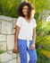 Short Sleeve Tie-Front Crinkle Top
