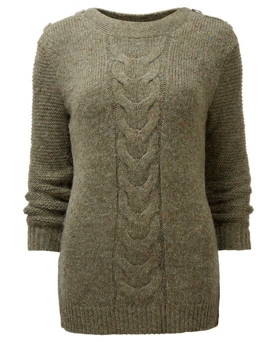Flecked Cable Jumper